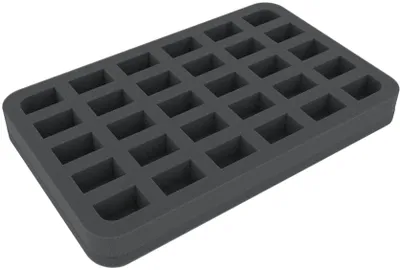Produktbild von 35 mm Half-Size Schaumstoffeinlage mit 30 Miniaturenfächern