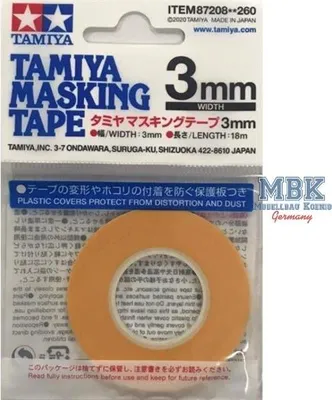 Image de TAMIYA 87208 Ruban adhésif de masquage 3 mm - 18 m Maskierband