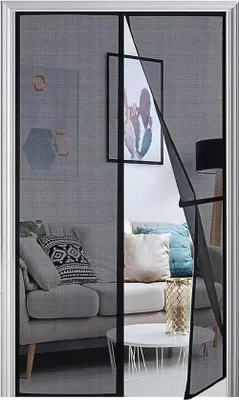 Zdjęcie produktu dla Magnetyczna moskitiera do drzwi i okien 120 x 240 cm - Czarna