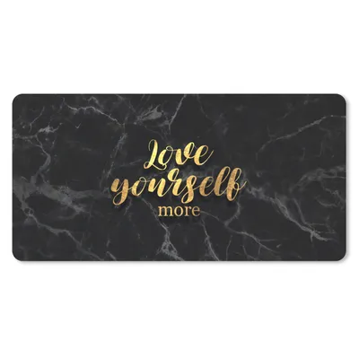 Produktbild von MuchoWow® Mauspad Mousepad Zitate - Liebe - Gold - Marmor 60x30 cm - Mousepads - Maus Mat - Pad - Mausunterlage - Nachhaltig