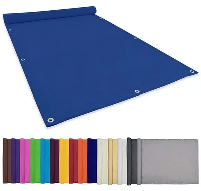 Obrázek produktu pro Sluneční clona 2x3,5 m, tmavě modrá, odolná povětrnostním vlivům, ochranná síť s napínacími lanami, vhodná do zahrady, na terasu nebo balkon