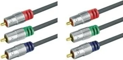 Produktbild von Tecline 1.0m 3 x RCA - 3 x RCA, 1 m, 3 x RCA, 3 x RCA