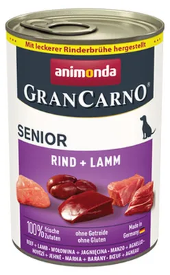 Zdjęcie produktu dla animonda GranCarno 82737, Dorosły, Każda rasa, Wołowina, Jagnięcina, 400 g, Bez cukru, Bez soi
