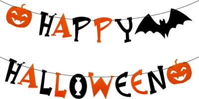 Produktbild von Oblique Unique Happy Halloween Girlande Horror Hänge Dekoration Banner für Halloween Fasching Karneval Grusel Motto Party