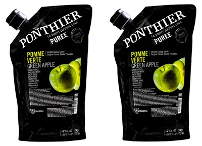 Produktbild von Ponthier APFEL PÜREE Grün Frucht-Mark-Püree 2x 1KG Granny Smith