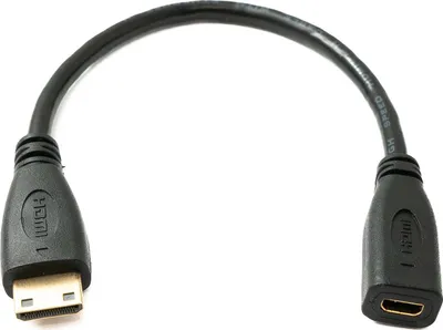 Produktbild von HDMI 1.4 Kabel 15 cm Mini Stecker zu Micro Buchse 4K UHD 30 Hz 2K 60 Hz | System-S