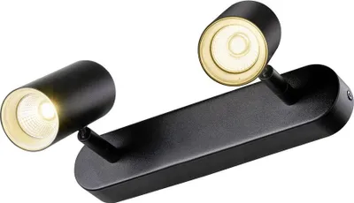 Produktbild von SLV NOBLO, Wand- und Deckenaufbauleuchte, double, rund, 2700K, 12W, PHASE, 32°, schwarz 1008719