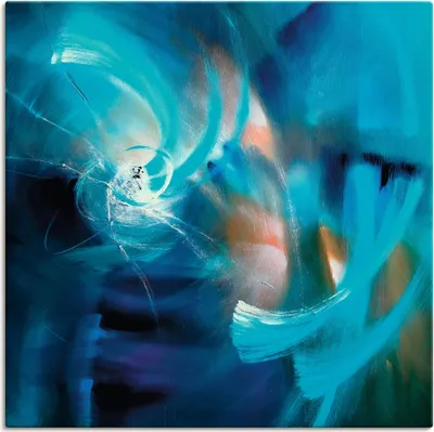 Produktbild von ARTland Leinwandbild Tanzen im blauen Licht Größe: 40x40 cm