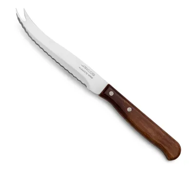 Produktbild von Käsemesser Arcos Latina 102500 aus Nitrum-Edelstahl und mango aus gepresstem Holz mit einer 10,5 cm langen Klinge im Karton.