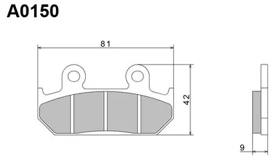 Productafbeelding van Remblokken NISSIN KH121, semi-metalen, gecertificeerd volgens ECE R90, Japanse kwaliteit