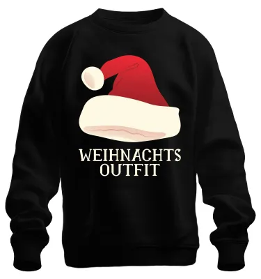 Produktbild von Weihnachtsoutfit Weihnachtsmütze - Weihnachten Sweatshirt Pullover, Schwarz, L