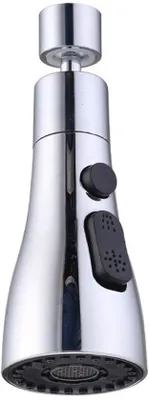 Immagine prodotto di Rubinetto da cucina girevole a 360 gradi, con 3 livelli di erogazione, rubinetto da cucina in acciaio con doccetta, prolunga per rubinetto da cucina con aeratore.