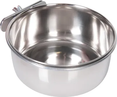 Immagine prodotto di Ciotola per gabbia Karlie con fissaggio a vite - Ciotola per roditori - S - Acciaio inox - Argento - 290 ml - Diametro 10 cm