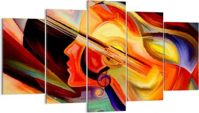 Produktbild von Bild auf Leinwand - Leinwandbild - Abstraktion modern - 160x85cm - Wand Bild - Wanddeko - Leinwanddruck - Bilder - Kunstdruck - Wanddekoration - Leinwand bilder - Wandkunst - EA160x85-3669