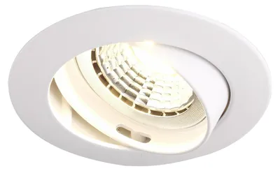 Produktbild von Einbaurahmen Mattes Weiß 808W Ø75 mm für GU10/MR16 – rund, schwenkbar, IP20, Lochmaß 75 mm