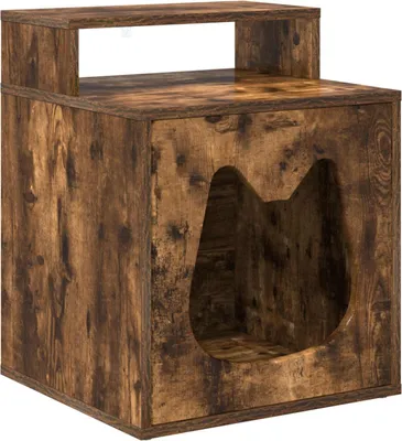 Obrázek produktu pro Kočičí dům Kouřový dub 42,5 x 40 x 53,5 cm kompozitní dřevo