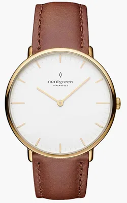 Produktbild von Nordgreen NR40GOLEBRXX Herrenuhr Native 40mm 3ATM