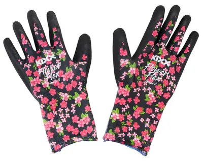 Produktbild von Gartenhandschuhe mit floralem Motiv für sicheres Arbeiten