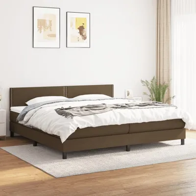 Produktbild von Möbel Boxspringbett mit Matratze Dunkelbraun 200x200 cm Stoff - Klassische Betten 3140004