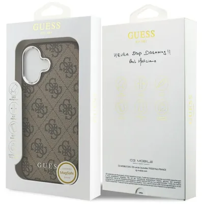 Image de GUESS Étui pour iPhone 17 Classic 4G Magsafe Housse pour téléphone portable Cover Brown