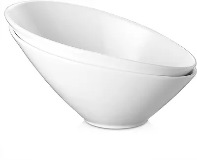 Zdjęcie produktu dla DOWAN 769 ML skośne miski sałatkowe w 2 opakowaniach - 24,1 cm skośne