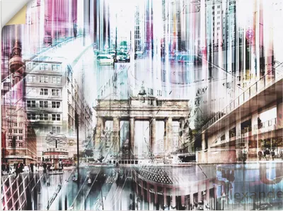 Produktbild von ARTland Wandbild, selbstklebend Berlin Skyline Collage I Größe: 60x45 cm