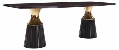 Obrázek produktu pro Jídelní stůl Jídelní stůl Černý dřevěný stůl Design jídelny