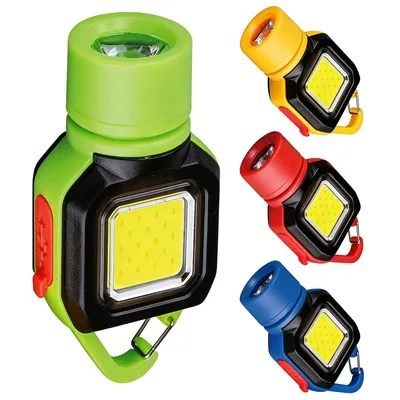 Produktbild von 4er Set wiederaufladbare LED-Taschenlampen als Schlüsselanhänger – Tragbar mit SOS-Funktion, ideal für Camping, Wandern, Angeln und Outdoor