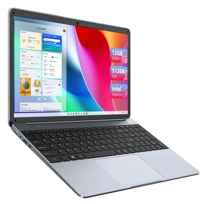 Produktbild von SGIN X15S Laptop - 15,6 Zoll Full-HD, Intel N5095, 12GB RAM, 512 GB SSD, Win11 Home