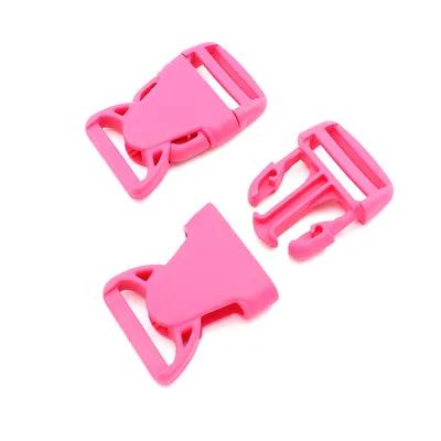 Produktbild von 10 Steckschnallen Pink / Rosa 30mm Schnalle Kunststoffschnalle Steckverschluss