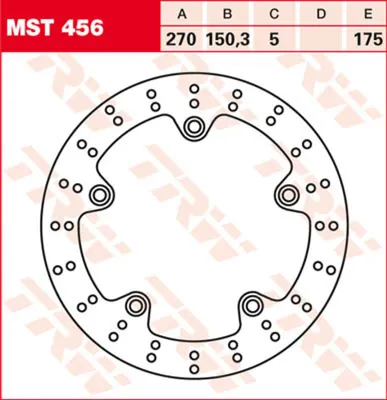 Obrázek produktu pro Brzdový kotouč TRW Allround rigid MST456 C600 Sport C65