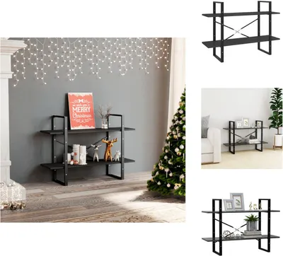 Produktbild von vidaXL Bücherregal 2 Fächer Grau 100x30x70 cm Holzwerkstoff -  Bücherregale & Bücherschränke