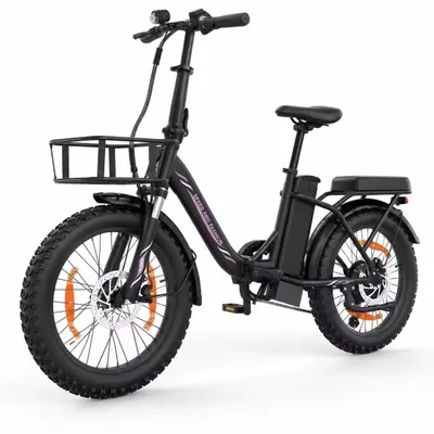 Produktbild von Runetic Ebike, Foldable e-bikes, 250W Motor, 36V 13Ah herausnehmbarer Akku, bis zu 80 km Reichweite, 25 km/h, 20" x 3,0" Breitreifen