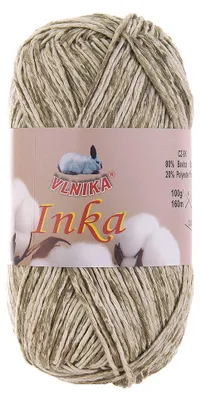 100g Inka mehrfarbig Farbverlaufgarn Baumwollmischgarn Häkelgarn Strickgarn 40 creme-olive