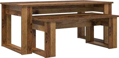 Produktbild von vidaXL Kaffeetisch Set 2 stk. Altholz 100 x 50 x 42 cm Holzwerkstoff