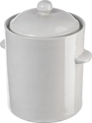 Obrázok produktu pre Kvasná nádoba – fermentačná nádoba – objem 2,5 l – tvar suda – na kvasenie a nakladanie – hnedá