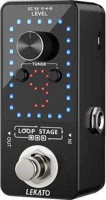 Produktbild von LEKATO Looper Station Gitarre Mini Effekt Pedal 9 Wellen Loop-Effekt 40 Min Aufnahme