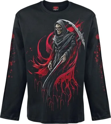 Produktbild von Spiral Langarmshirt Herren Screaming Death - Longsleeve schwarz XL