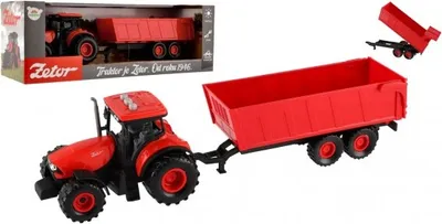 Produktbild von Traktor Zetor mit Walze Kunststoff 36cm auf Schwungrad auf Fledermaus. mit Licht und Ton