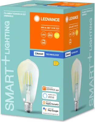 Produktbild von Osram Smart+ Filament, 5,5 W, 50 W, E27, 650 lm, 20000 h, Warmweiß
