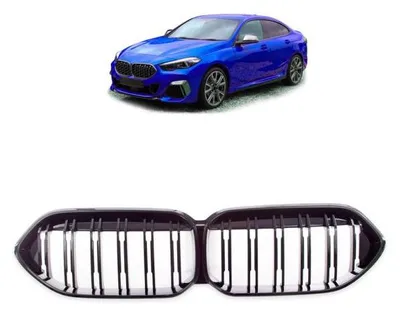 Immagine prodotto di Griglia anteriore sportiva a doppia lamella, nera lucida, compatibile con BMW Serie 2 F44 Gran Coupé