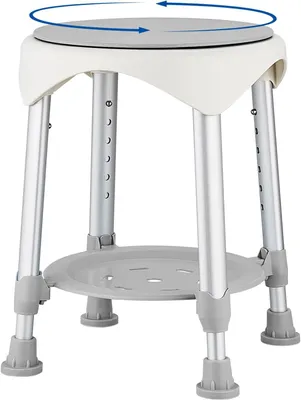 Produktbild von Duschhocker, grau, verstellbar, rutschfest, für Dusche