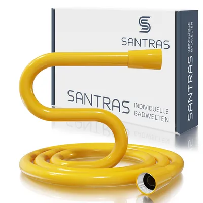 Produktbild von SANTRAS® Duschschlauch aus Kunststoff 1/2" in Gelb - 2,00 m Brauseschlauch