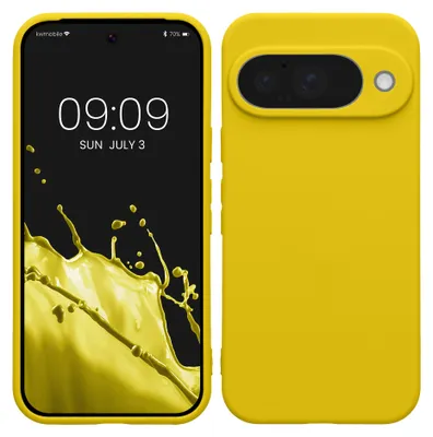 Produktbild von kwmobile Handyhülle für Google Pixel 10 Hülle - weiches Handy Silikon Case - Schutzhülle Cover - Strahlend Gelb