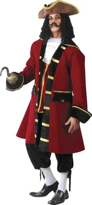 Produktbild von Fiestas Guirca - Piratenkapitän-Kostüm für Herren Set FG687 (L) (Rot/Schwarz)