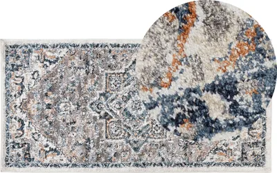 Produktbild von BELIANI Teppich mehrfarbig synthetisches Material 80 x 150 cm Orientalisches Muster Jute Rückseite Vintage traditionell Wohnzimmer Schlafzimmer