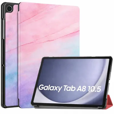 Produktbild von Schutzhülle für Samsung Galaxy Tab A8 10.5" Hülle SM-X200 X205 X207 Smart Cover Case Tablet Schutz Wake Up Sleep Etui Tasche Slim 2022 - ROSA MARMOR