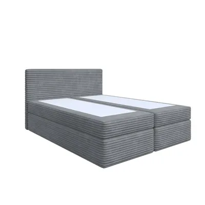 Produktbild von Bett Boxspringbett SENO ohne Topper mit Bettkästen - Doppelbett, Stauraum, Schlafzimmer, Polsterbett, Bettgestell (180x200, Dunkelgrau-  Tilia 85)