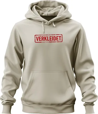 Produktbild von VERKLEIDET Karneval Fasching Halloween Cosplay Kostüm lustig Uni Hoodie Kapuzenpullover, Natur, L