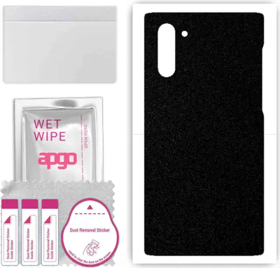 Produktbild von apgo Rückseite Schutzfolie, Skin, kompatibel mit Samsung Galaxy Note 10 5G, Hinten Displayschutzfolie aus Vinylfolie, kratzfest, einfache Montage - Mattschwarz